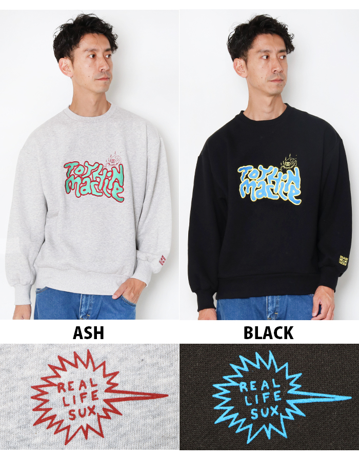 TOY MACHINE トイマシーン メンズ スウェット クルーネック ロゴ