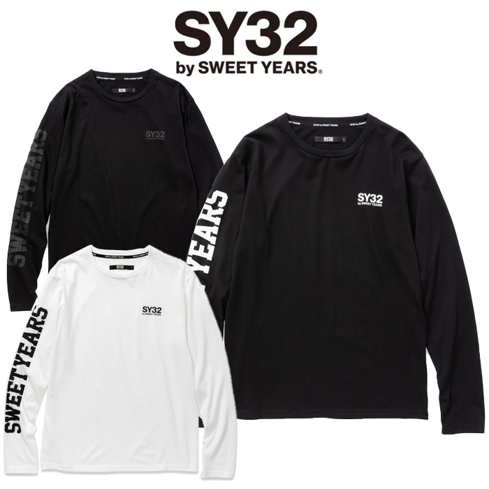 SY32 by SWEET YEARS 長袖 寝入っ フロッキー ロゴセーター ニット