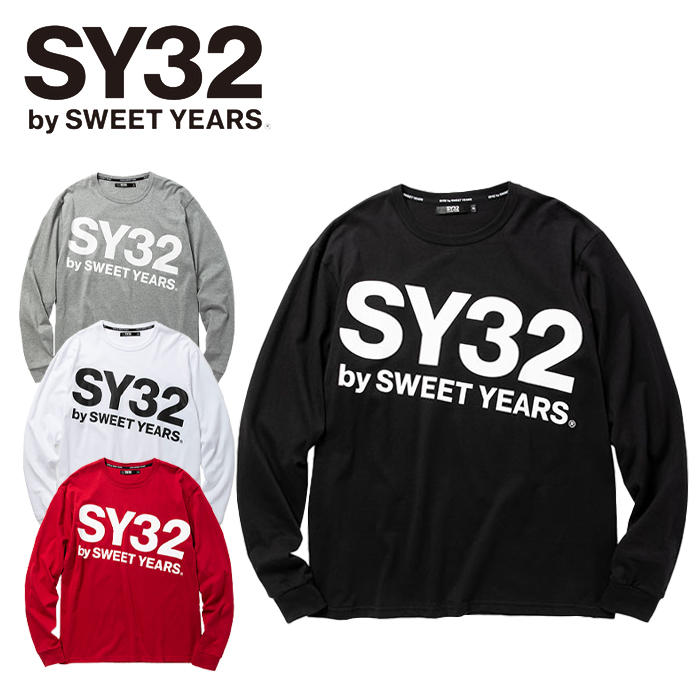SY32 by SWEETYEARS エスワイサーティスウィートイヤーズ ビッグロゴ 長袖 tシャツ [Lot/TNS1784J] メンズ ロンT  プリントT ブランド