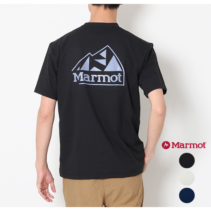Marmot ベーシック ロゴ Tシャツ TSSMC406 メンズ プリントT tシャツ UVカット...