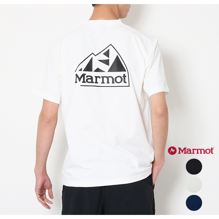 Marmot ベーシック ロゴ Tシャツ TSSMC406 メンズ プリントT tシャツ UVカット...