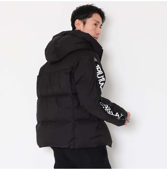 1PIU1UGUALE3 RELAX ウノピゥウノウグァーレトレ リラックス ジップロゴストレッチダウンジャケット ZIP LOGO STRETCH DOWN JACKET USO-23051｜jxt-style｜09