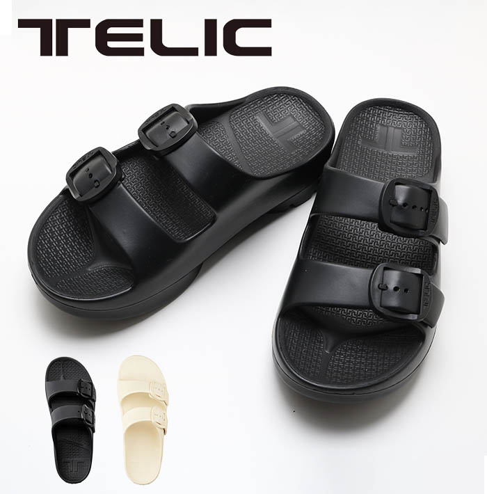 TELIC W-BUCKLE BLACK テリック ダブルバックル ブラック サンダル