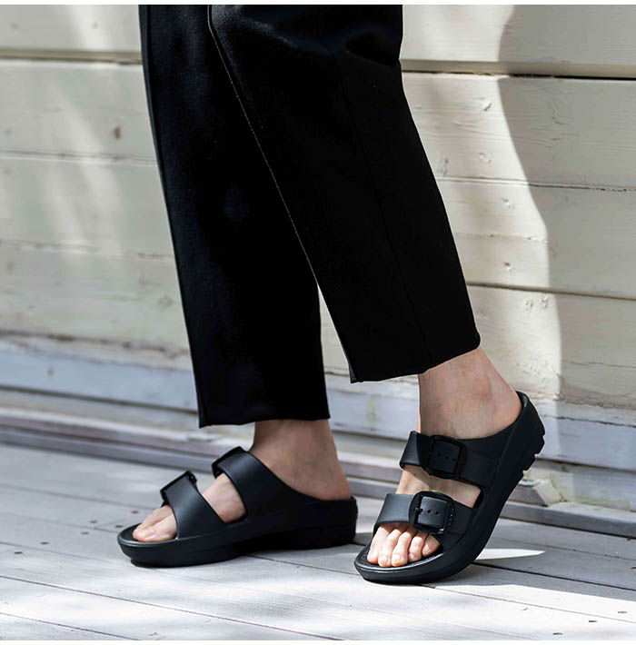 テリック W-BUCKLE2 ブラック 25.5～26.0 ML 新品未使用 TELIC W-BUCKLE2 テリック ダブルバックル サンダル ブラック