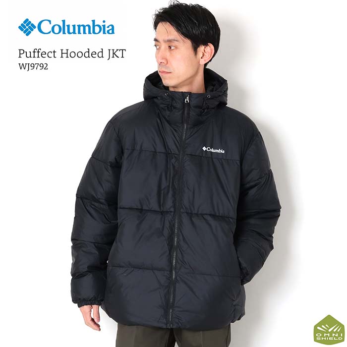 Columbia コロンビア パフェクト フーデッドジャケット Puffect Hooded JKT WJ9792 中綿 フード マウンテン  アウトドア アウター ブラック