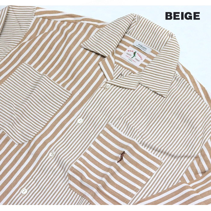 wakami（ワカミ） オープンカラー メンズ 長袖シャツ カジュアルシャツ