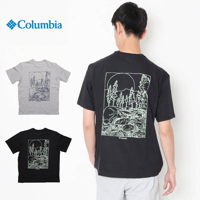 RISKxBRAHMAN コラボ Tシャツ XL Columbia コロンビア ロッカウェイリバー バック グラフィック