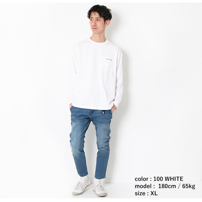 Columbia コロンビア ヤングストリートロングスリーブクルー XE8889 長袖 Tシャツ メンズ ロンT アウトドア 春 秋 ブラック 白｜jxt-style｜12