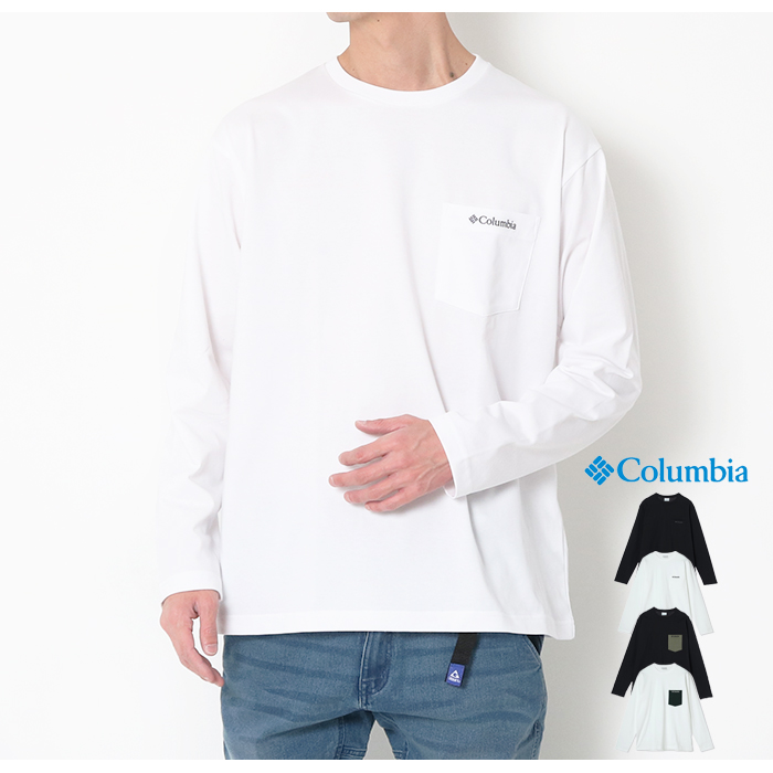 Columbia コロンビア ヤングストリートロングスリーブクルー XE8889 長袖 Tシャツ メンズ ロンT アウトドア 春 秋 ブラック 白｜jxt-style｜04
