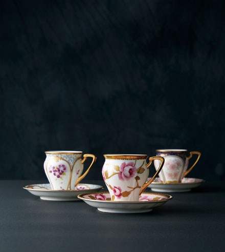 ノリタケ 食器 オマージュコレクション コーヒー碗皿（桃色金彩薔薇文 