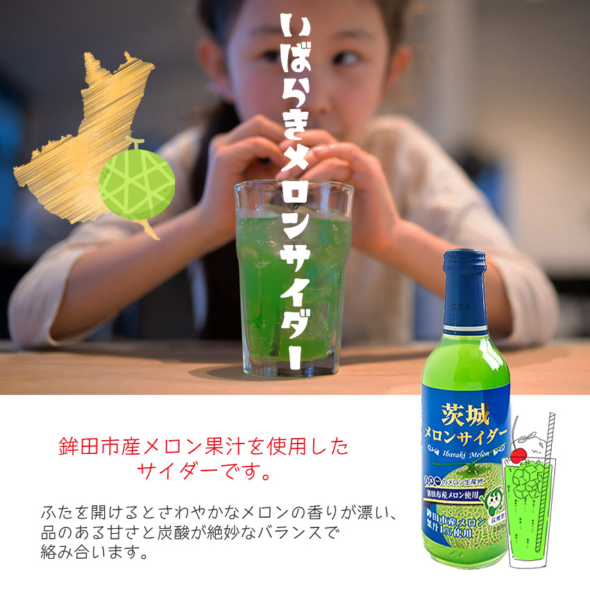 茨城県 鉾田産 メロン果汁使用 茨城サイダー メロンサイダー