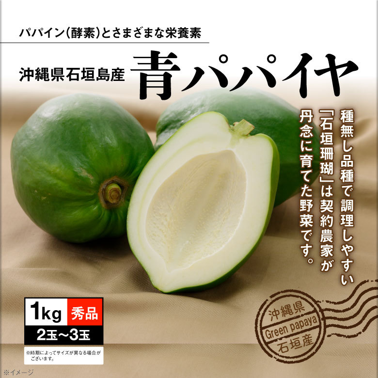 青パパイヤファーストビュー