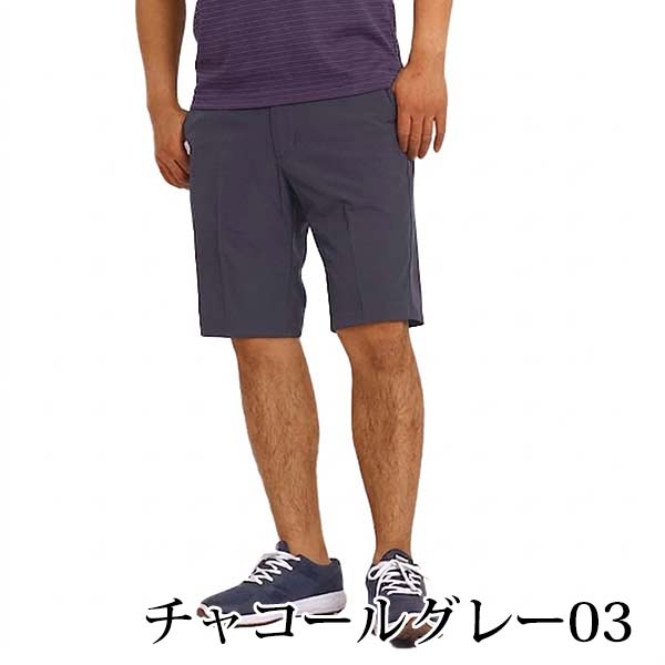 接触冷感 ゴルフウエア メンズ ハーフパンツ ゴルフパンツ 軽量