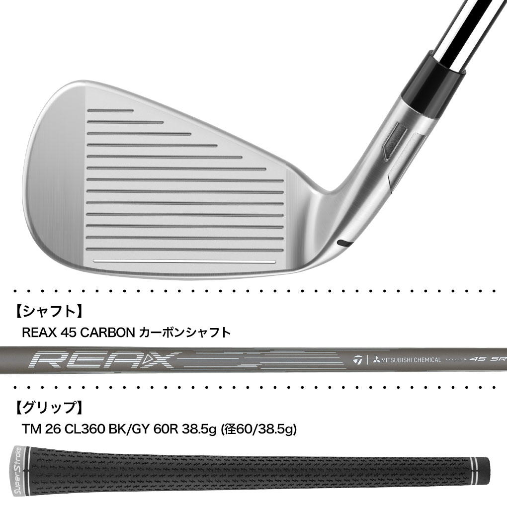テーラーメイド Qi MAX LITE アイアン 単品(5I,SW) メンズ 左用 REAX 45 CARBON 2026年モデル 日本正規品の画像