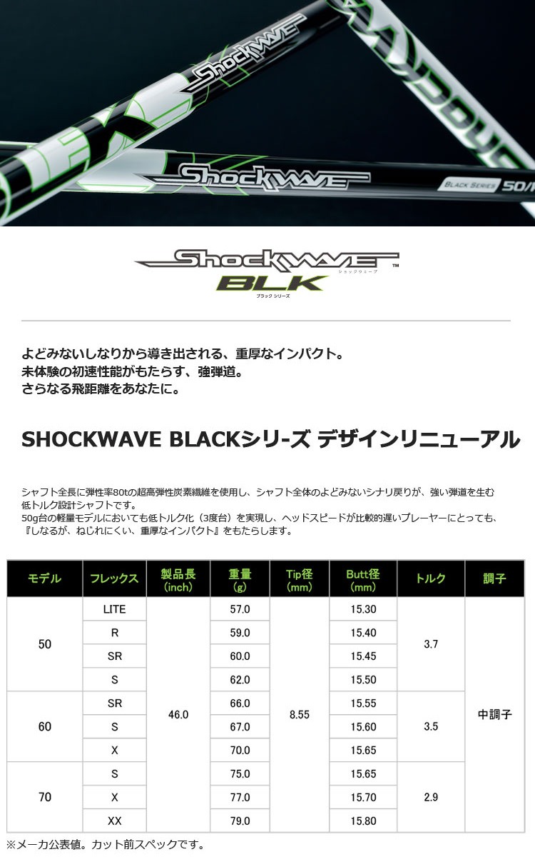人気即納 ピン (G425各種／G410各種) JYPERS(ジーパーズ) - 通販 - PayPayモール スリーブ付きシャフト S-TRIXX ShockWAVE BLACK 豊富な新作