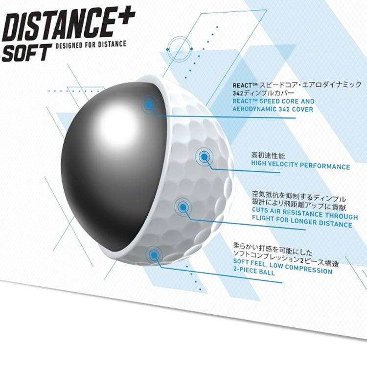 テーラーメイド ディスタンス＋ ソフト 2020モデル ゴルフボール ボール 日本正規品｜jypers｜03