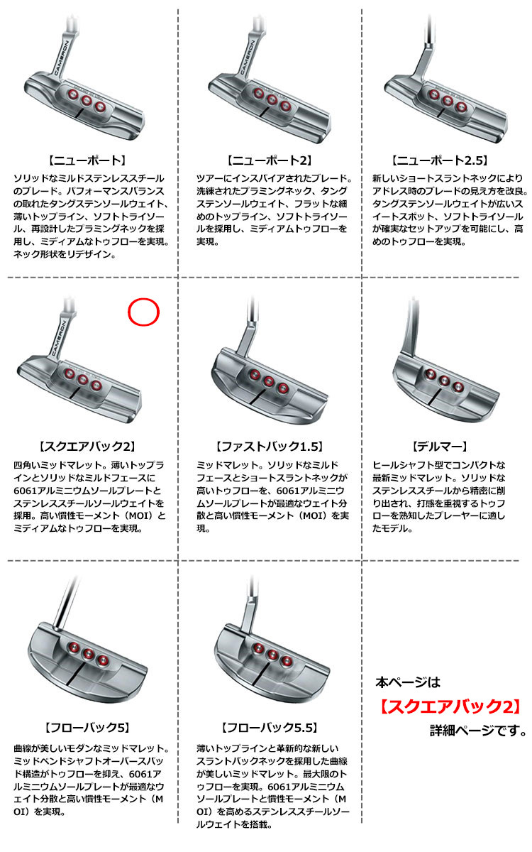 スコッティキャメロン SPECIAL SELECT SQUAREBACK2 (スペシャル