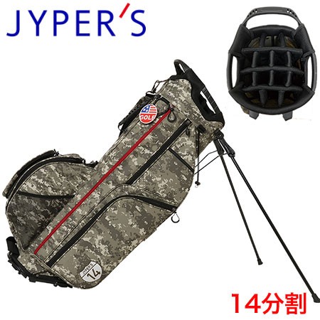 ジーパーズ 14分割スタンドキャディバッグ 9.5型 JYPEH002 ブラック 