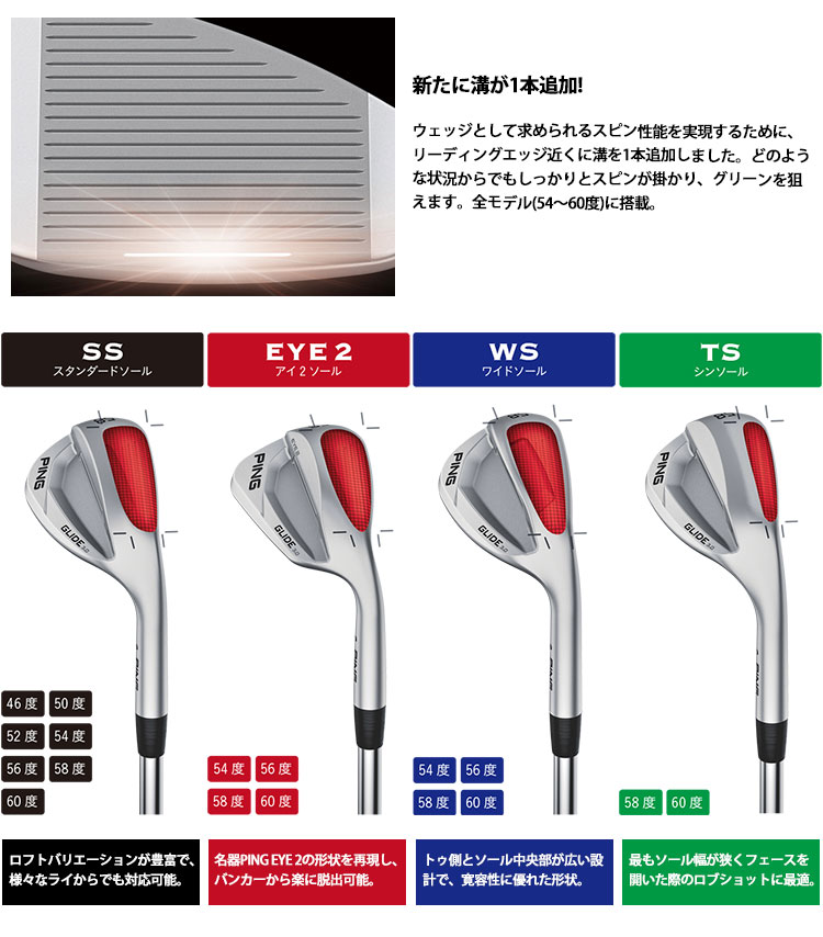 PING ピン GLIDE 3.0 グライド3.0 ウェッジ Z-Z115 スチールシャフト