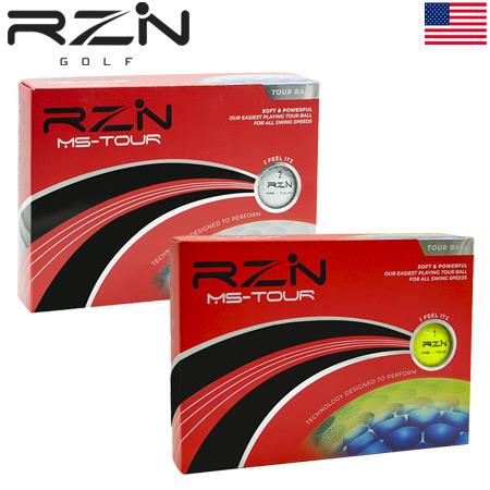 RZN GOLF MS-TOUR 3ピース ウレタンカバー ゴルフボール 1ダース（全12球） USA直輸入品 レジンゴルフ｜jypers