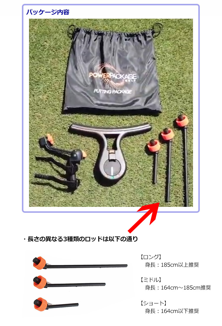 パターパッケージ POWER PACKAGE GOLF PUTTING 練習器具 パター