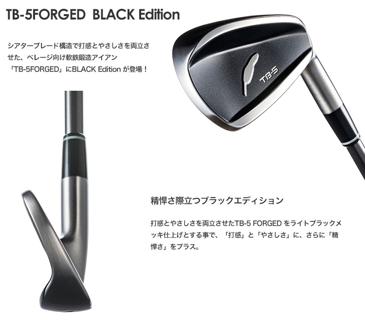 フォーティーン   アイアンセット 5本組# ライトブラックメッキ  スチールシャフト装着 日本正規品