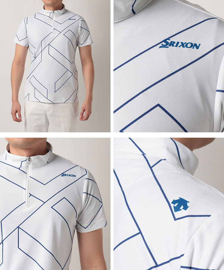 スリクソン クロスプリントジップアップシャツ RGMTJA02 メンズ 日本正規品 2022春夏モデル｜jypers｜03