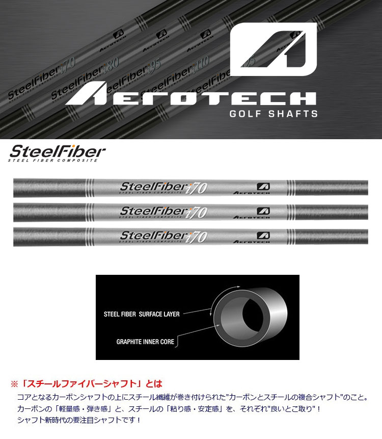エアロテック スチールファイバー i70cw アイアンシャフト 6本セット (5I-P) Aerotech SteelFiber USA直輸入品