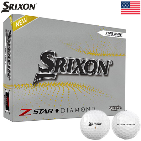 スリクソン 2022 Z-STAR ◆ DIAMOND ゴルフボール ウレタンカバー 3ピース Zスター ダイヤモンド GOLF BALLS USA直輸入品｜jypers