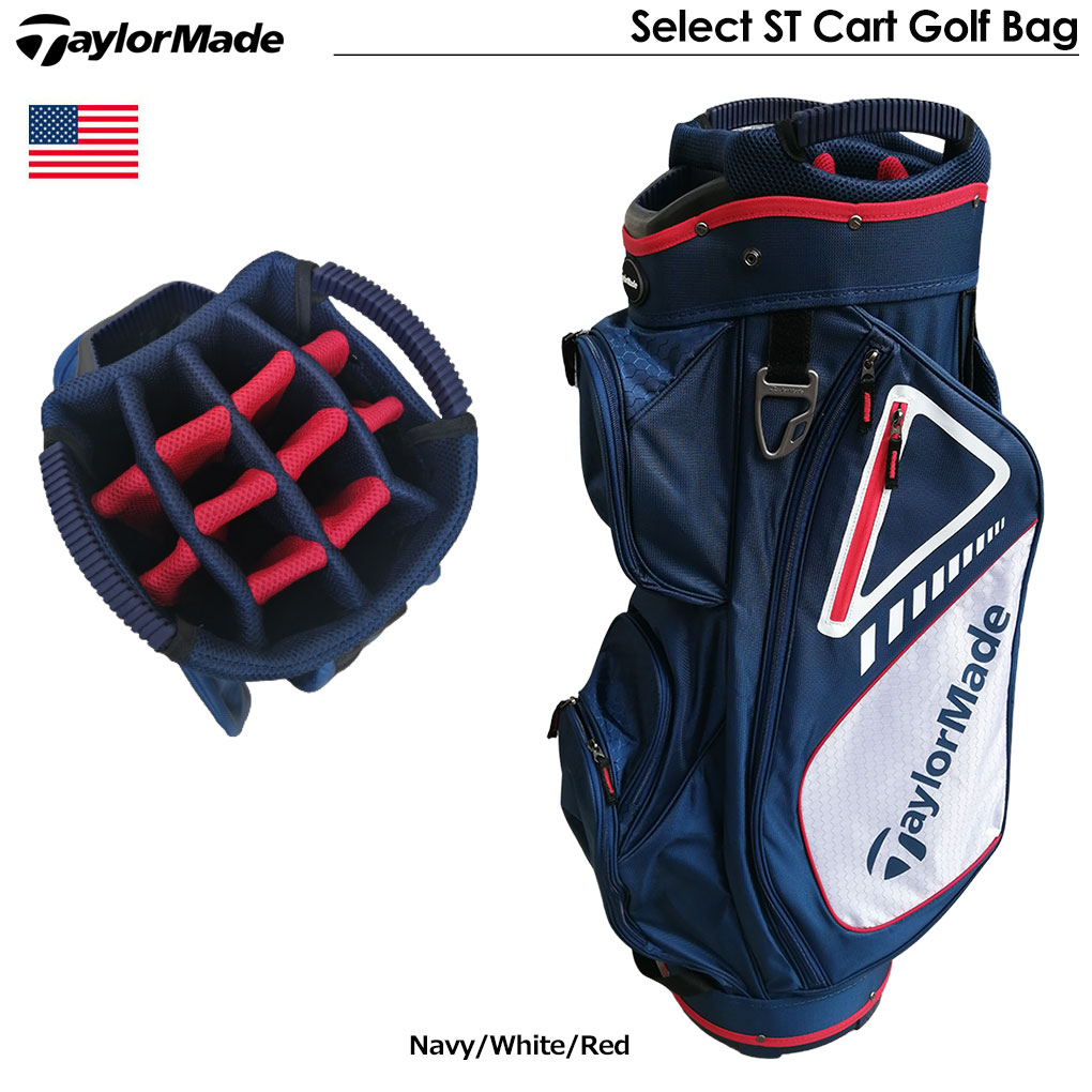 テーラーメイド Select ST Cart Golf Bag 15分割 10.5型 約2.2kg キャディバッグ カートバッグ N7854901  USA直輸入品