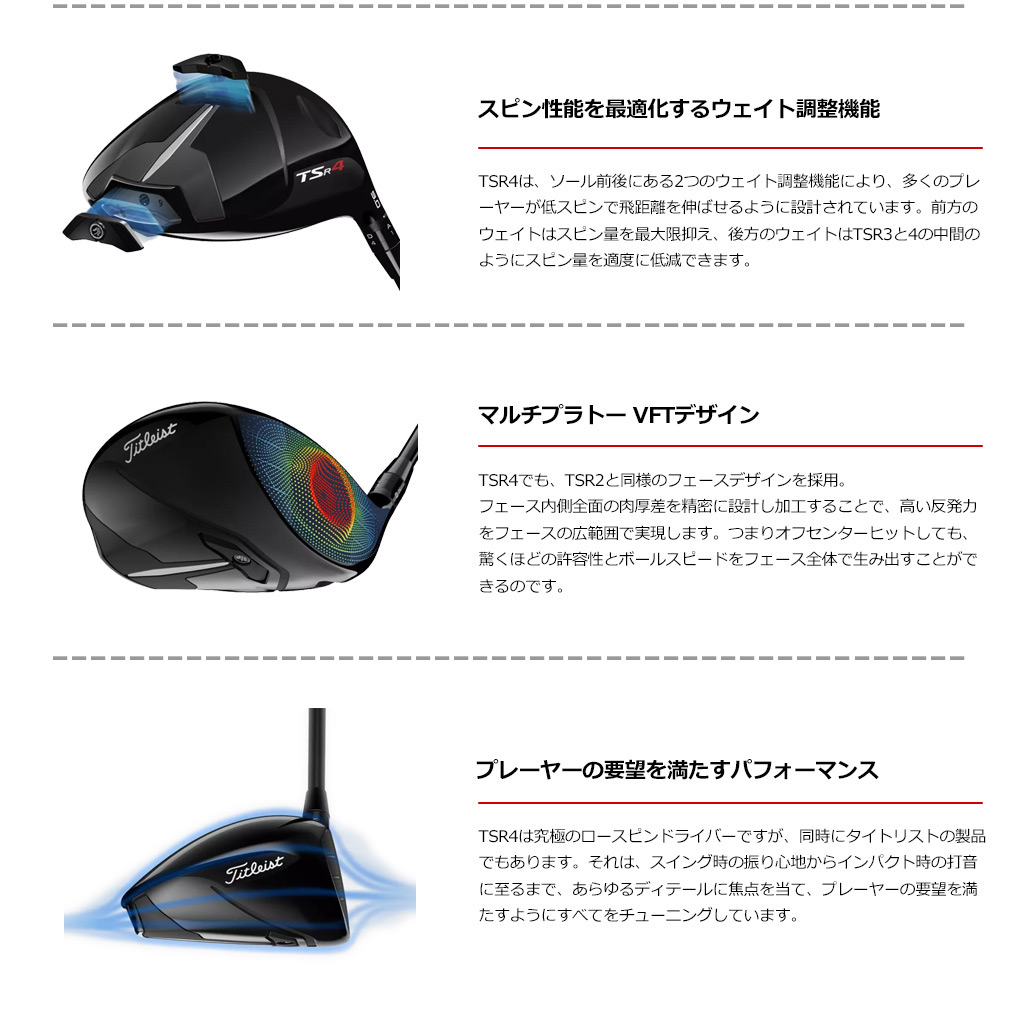 Titleist タイトリスト TSR4 ドライバー 430cc メンズ 右用 Titleist タイトリスト TSR4 ドライバー 430cc メンズ 右用