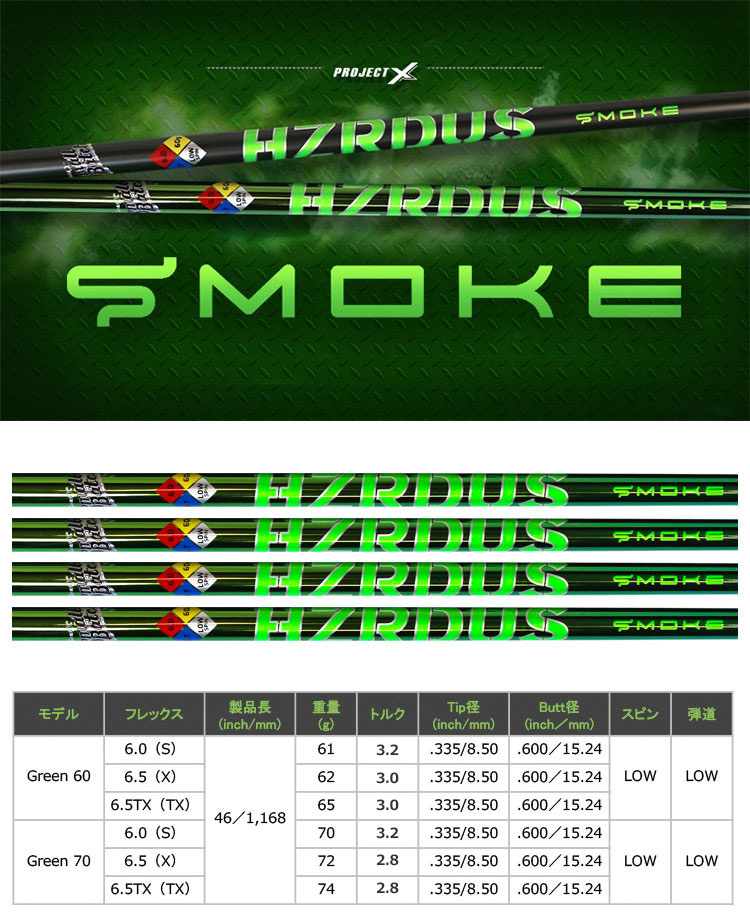 プロジェクトX HZRDUS SMOKE GREEN PVD (ハザーダス スモーク グリーン