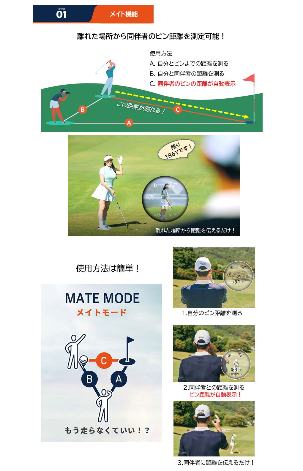 R2G MATE1 ゴルフ用レーザー距離計 エジソンゴルフ 国内正規品