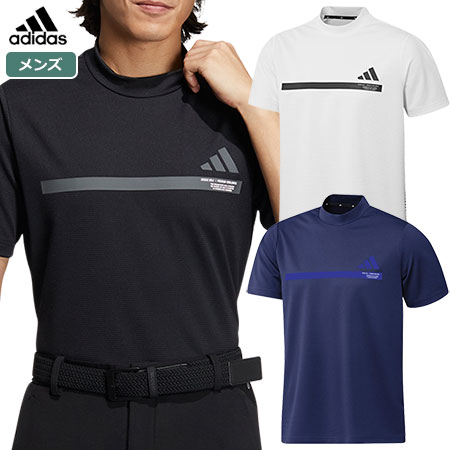 アディダス ビックアディダスロゴ 半袖モックネックシャツ NMJ43 メンズ adidas 2023春夏モデル 日本正規品