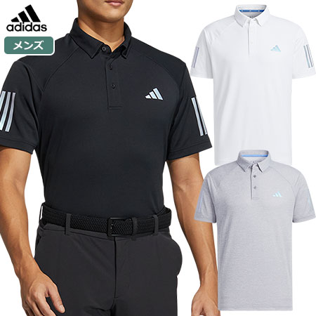 adidas（アディダス） スリーストライプス 半袖ボタンダウンシャツ