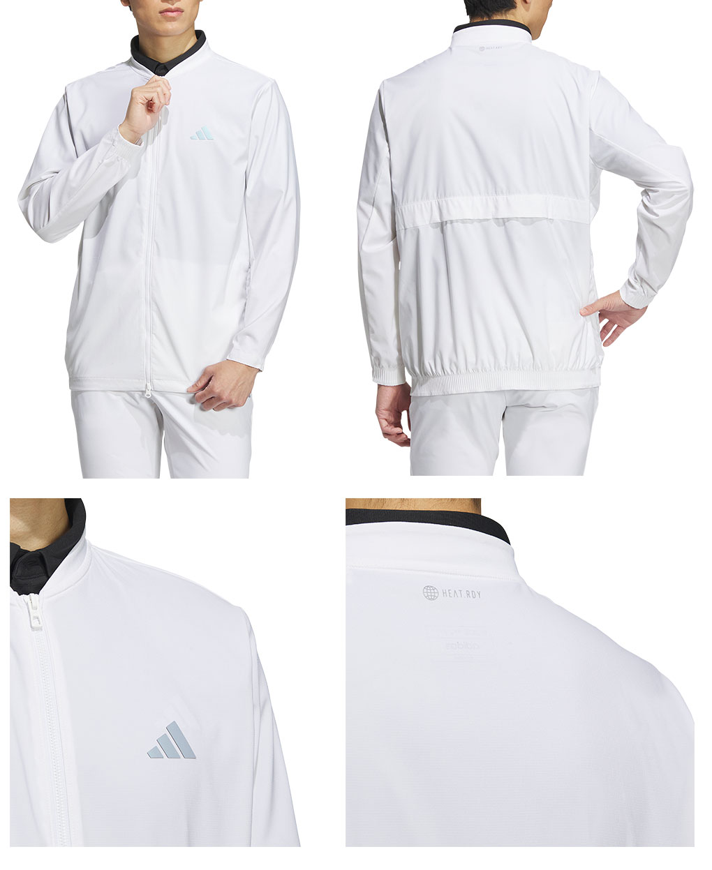 adidas アディダス HEAT.RDY 長袖フルジップクルーネック