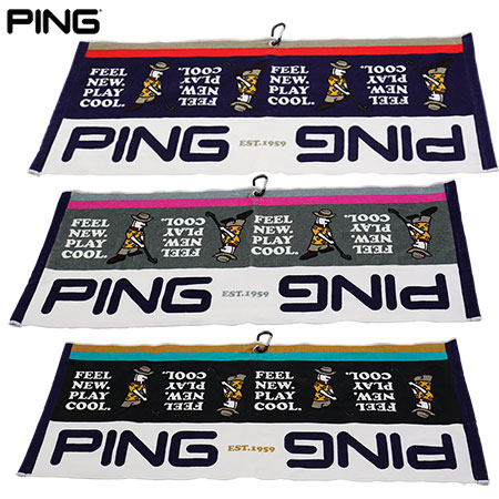 ピン AC-A2302 バイアスパターン タオル PING 2023年モデル 日本正規品