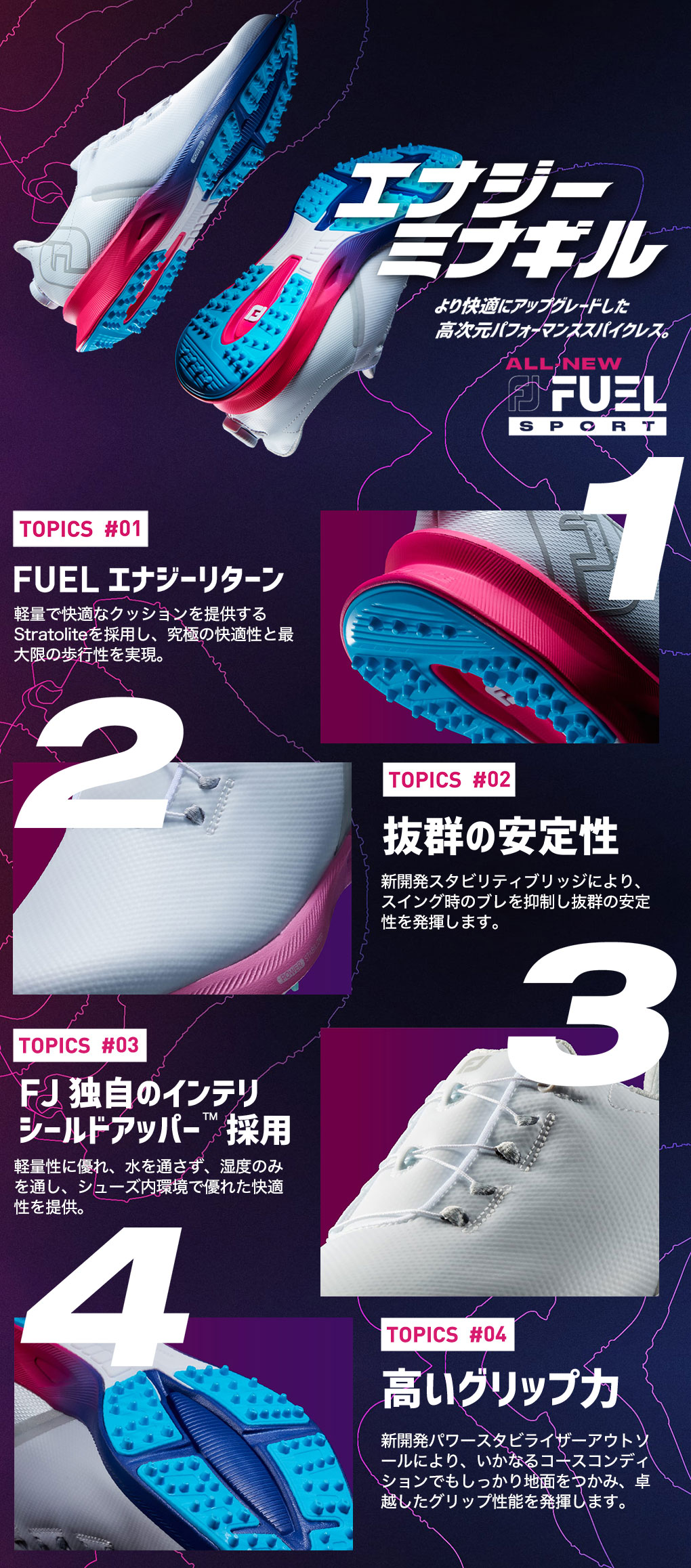 FootJoy（フットジョイ） FJ フューエル スポーツ BOA 55459 メンズ