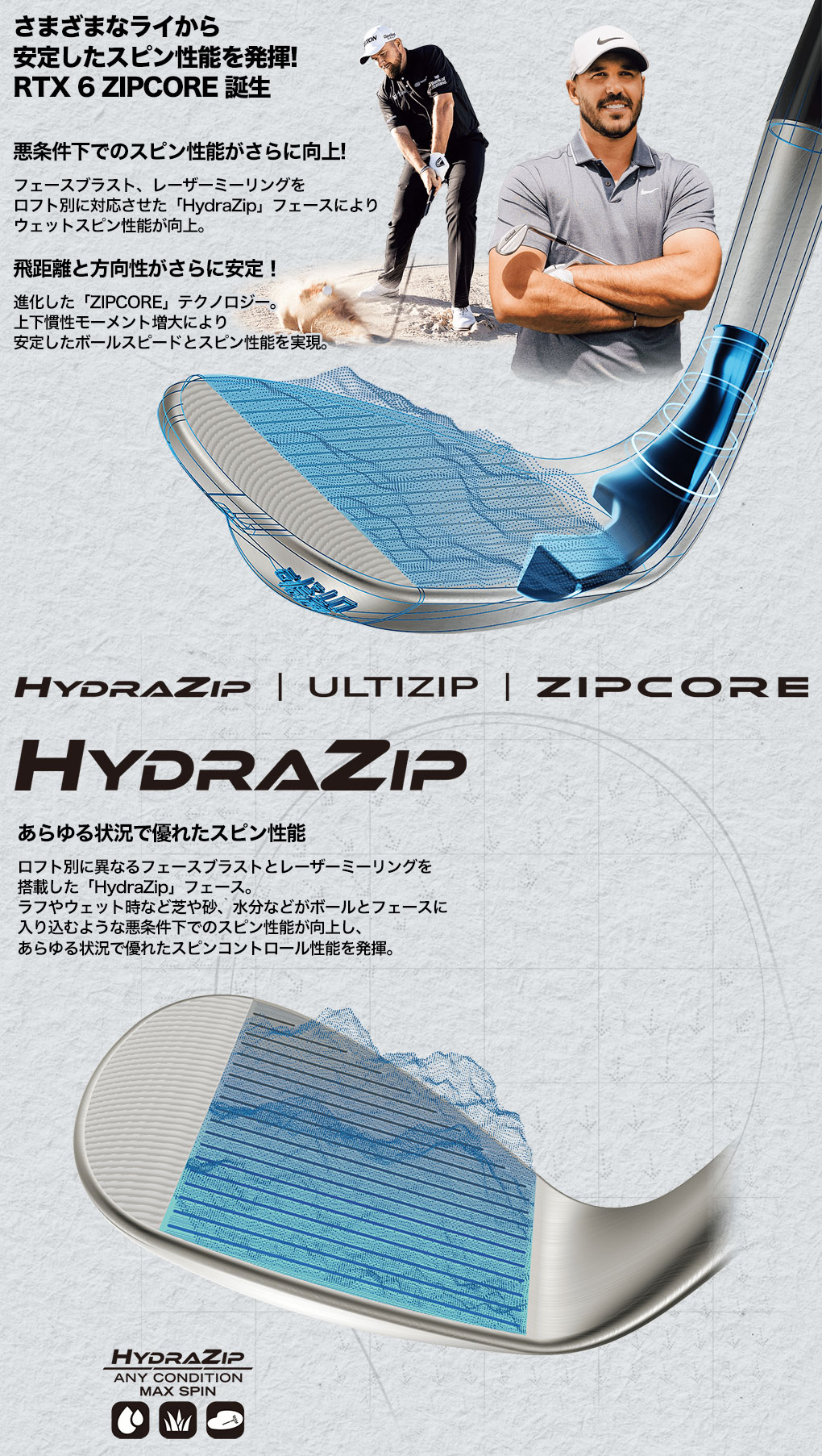 クリーブランド RTX 6 ZIPCORE ツアーサテン ウエッジ メンズ 右用
