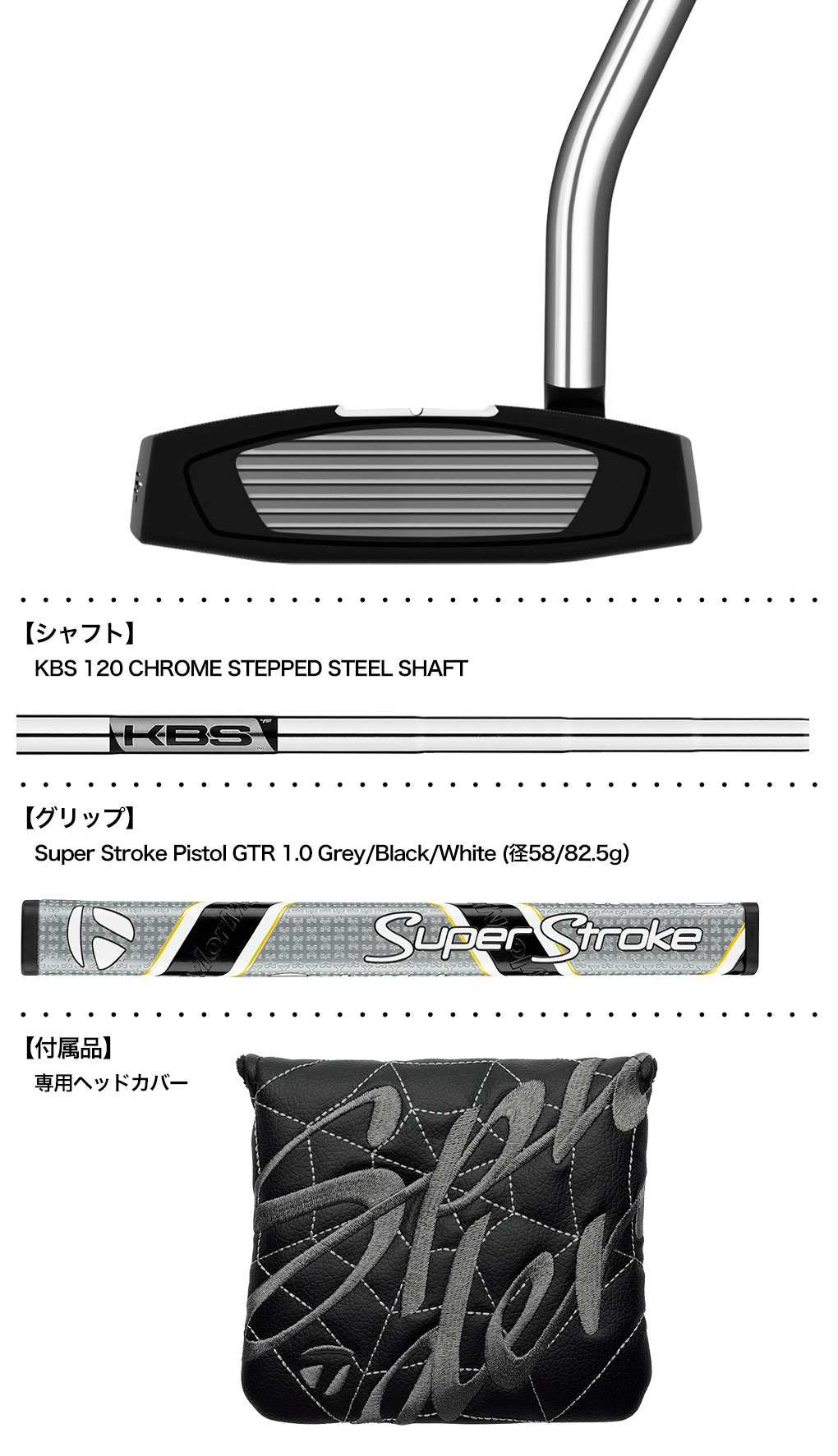 TaylorMade テーラーメイド スパイダーGT X ブラック シングル