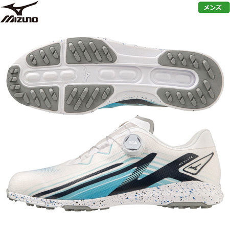 mizuno 2023 ネクスライトゼロ ボア 51GM2320 01 メンズ スパイクレス ゴルフシューズ 防水 日本正規品