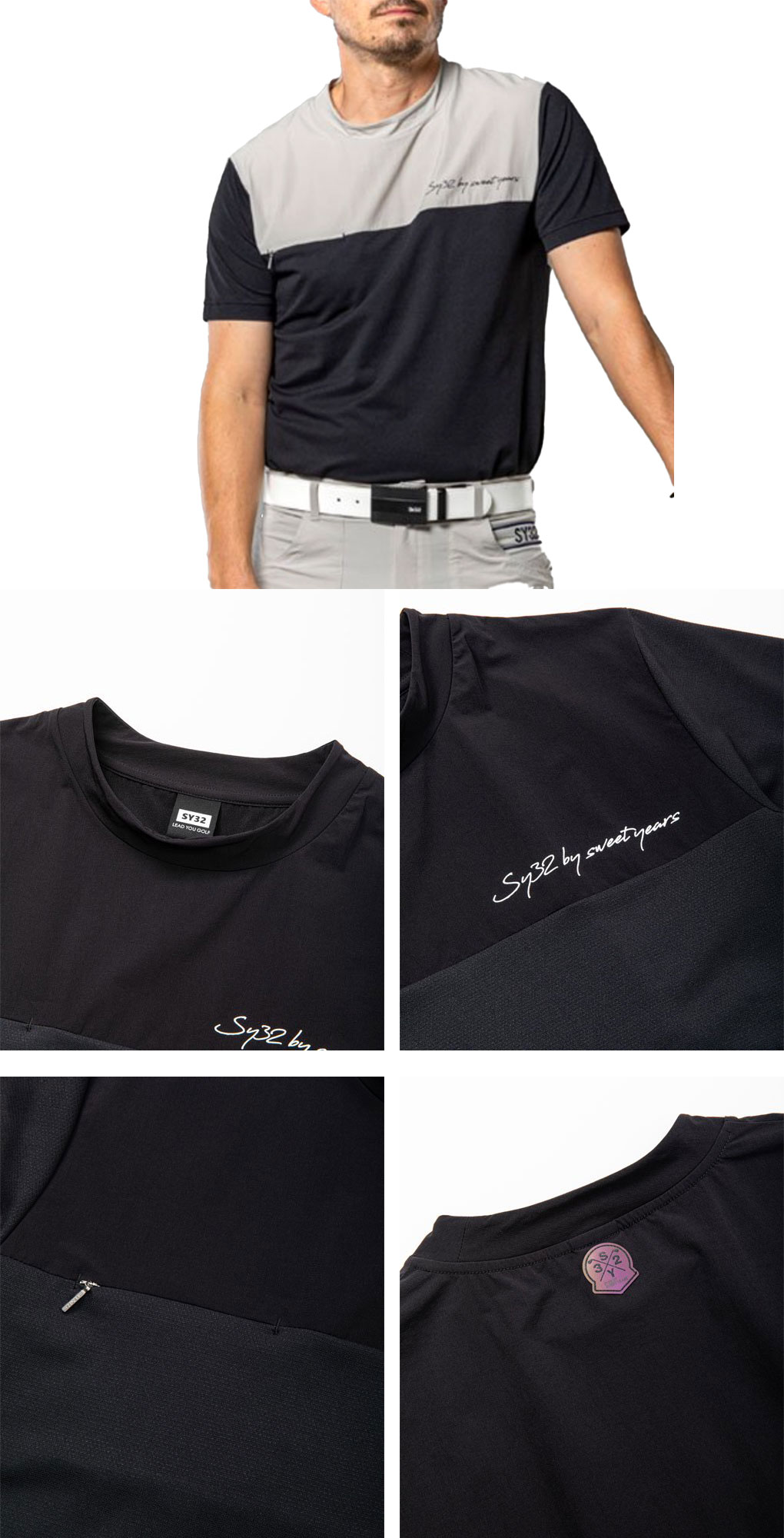 SY32 GOLF SYG-23S16 36G DOT MOCK SHIRTS メンズ 日本正規品 2023春夏