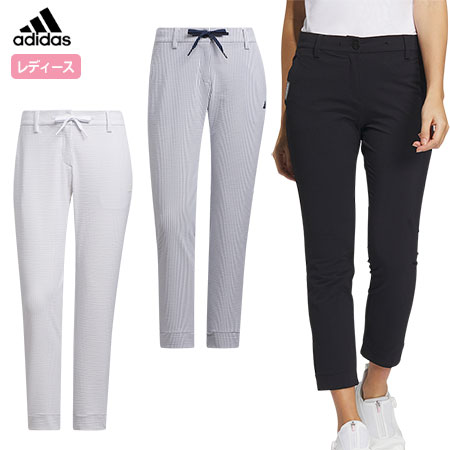 【85】春夏 アディダス ゴルフ ストレッチ シアサッカーアンクル パンツ 紺 adidas パンツ 4wayストレッチ シアサッカーアンクル「adidas