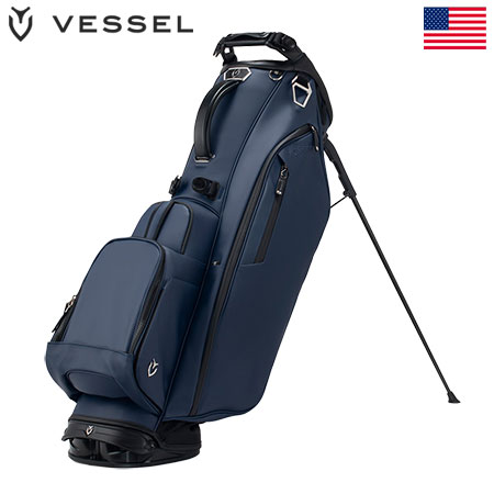 VESSEL Player IV Stand スタンドバッグ キャディバッグ 8.5型 ネイビー ベゼル 2023年モデル USA直輸入品