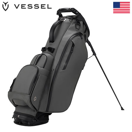 VESSEL Player IV Pro Stand スタンドバッグ キャディバッグ 9.5型 グレー ベゼル 2023年モデル USA直輸入品