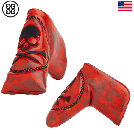 G/FORE 2023 ヘッドカバー パターカバー SKULL & T'S CAMO VELOUR LINED BLADE PUTTER COVER ブレード型 G4AS23A72 ジーフォア USA直輸入品｜jypers