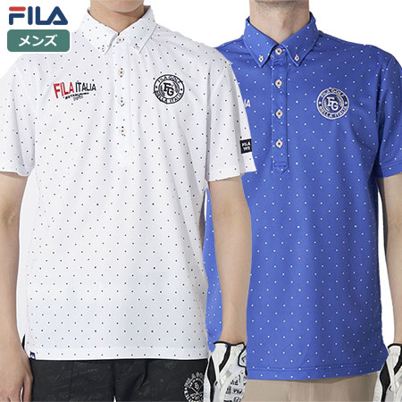 フィラ ドットプリント半袖シャツ 743606 メンズ FILA GOLF 2023春夏