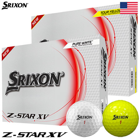 スリクソン 2023 Z-STAR XV 3ピース ウレタンカバー ゴルフボール 1ダース（12球入）USA直輸入品【上半期SALE】