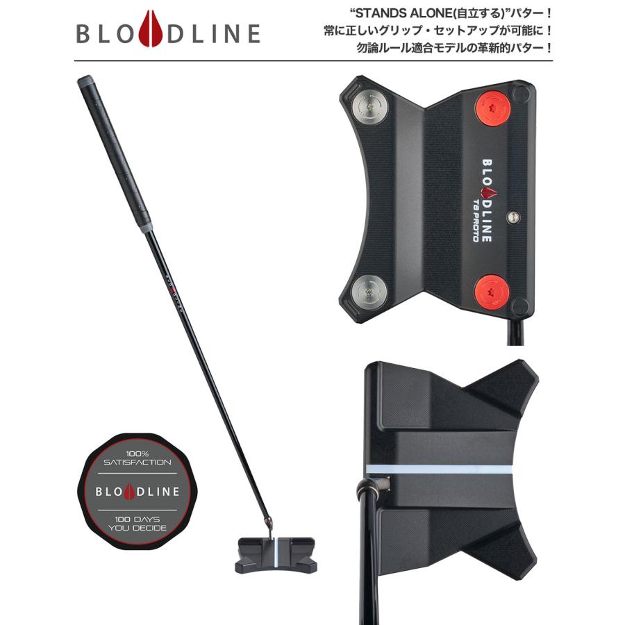BLOODLINE T8 自立式パター ネオマレット メンズ 右用 超軽量カーボンシャフト USA直輸入品 ブラッドライン パター｜jypers｜02