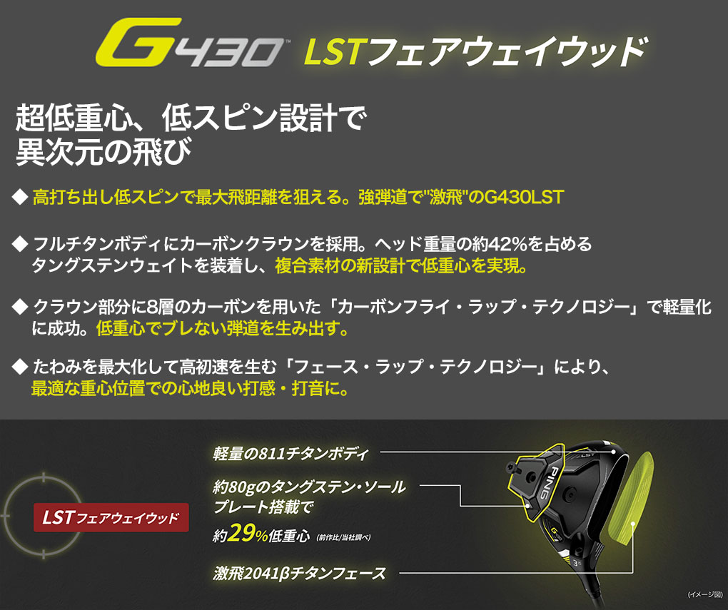 PING（ピン） PING G430 LST フェアウェイウッド メンズ TOUR 2.0